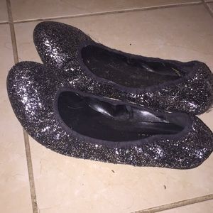 Glitter ballet flats